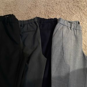 Talbots sz8 .4 pair. Nvy, blk, gray, and patt. Pull on w belt loops.